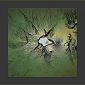 3D Terrain Model Visualization With Green Yellow Terrain And Snow Capped Mountains