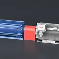 Blue And Gray Industrial Pumps Featuring Red Connecting Part And Edel Logo