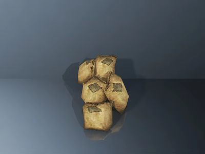 Square Shaped Soap Bars Stacked As Essential Daily Household Items 3d model