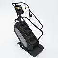 Modern Elliptical Trainer Fitness Equipment With LCD Screen And Black Yellow Design