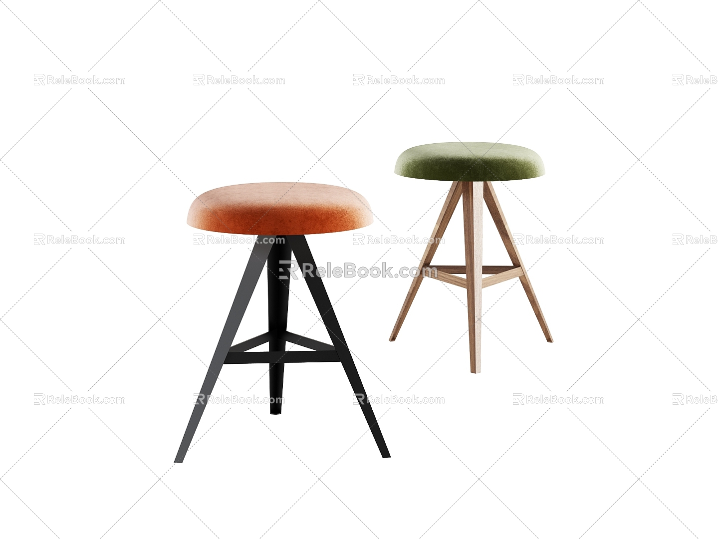 Modern Stool Dining Stool 3d model