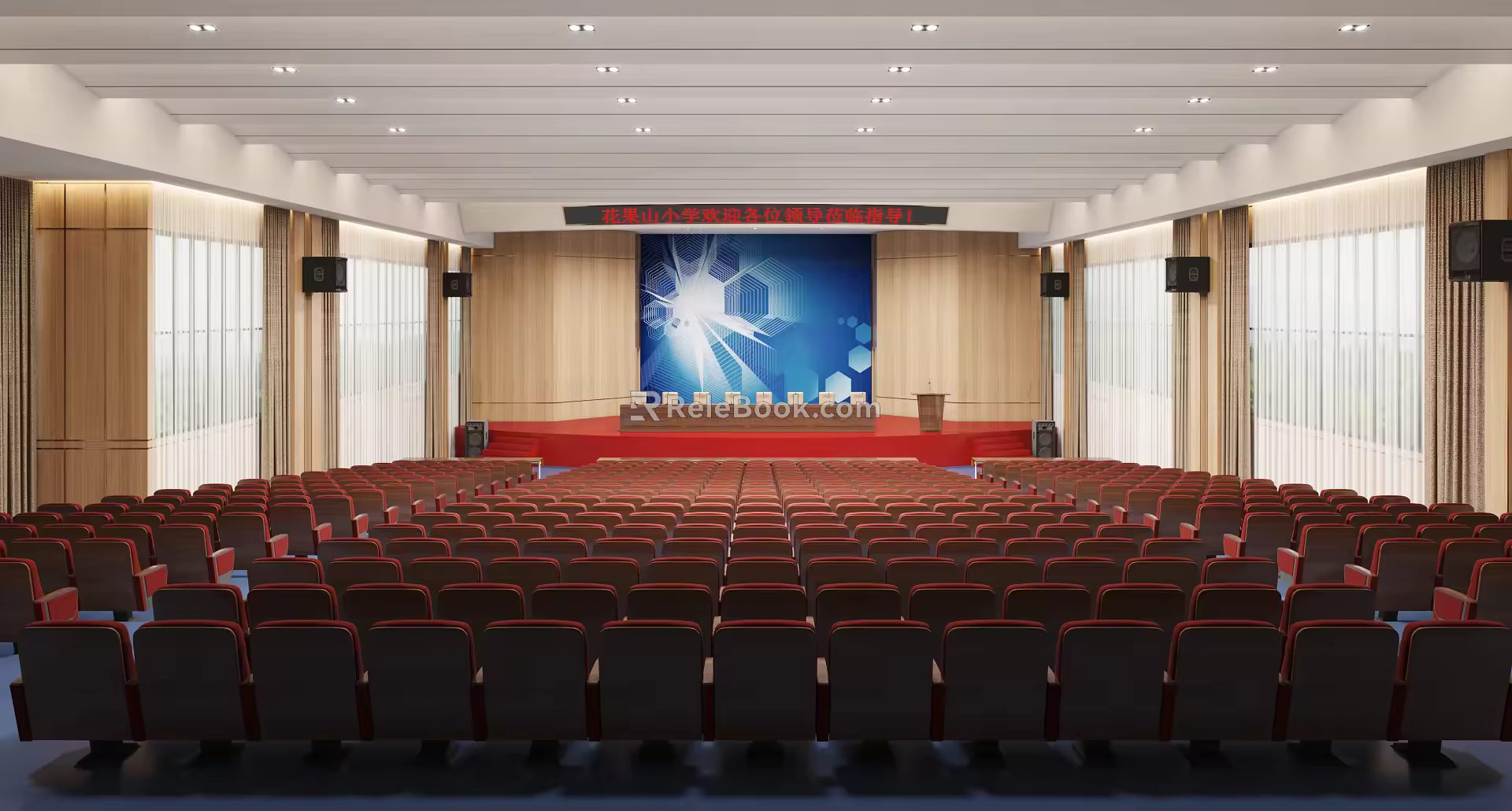 Modern Conference Hall School Report Hall 3d model