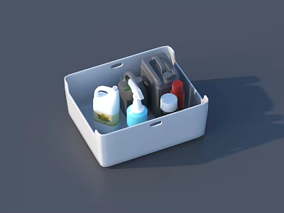 Organized Hardware Tools Storage Box With Various Hand Tools And Supplies 3d model