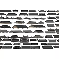 Traditional Chinese Architectural Roof Tiles with Various Styles Neatly Arranged