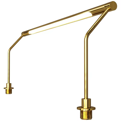 Golden Curved Wall Light With Metal Material For Indoor Lighting Decoration 3d model