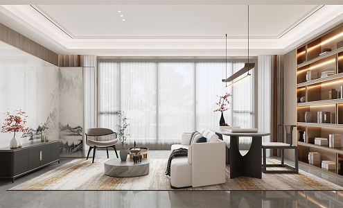 New Chinese Living Room Home Living Room 3d model