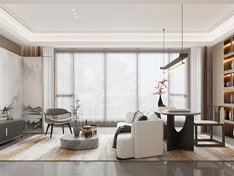 New Chinese Living Room Home Living Room 3d model