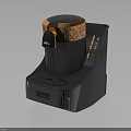 Modern Automatic Coffee Machine With Black And Gold Finish And Sleek Design