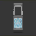Classic Motorola Flip Design Handheld Computer With Screen Keyboard And Buttons 3d model