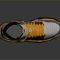 High Top Basketball Shoes In Silver Orange And Black With Fire Logo Stylish Design