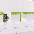 Modern Workspace Interior Design With Functional Desks Green Chairs And Partitions