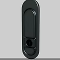 Modern Silver Door Lock Design Featuring Button And Keyhole Details