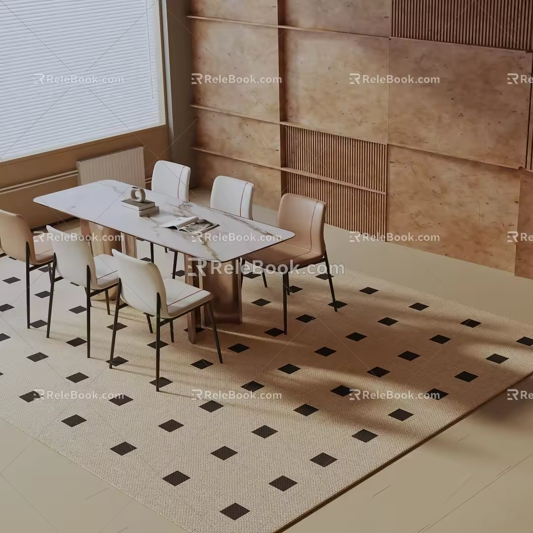 Modern table combination 3d model