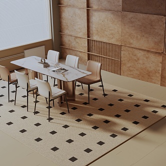 Modern table combination 3d model