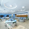 Modern Laboratory Classroom 3d model