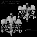 Exquisite Crystal Chandelier With Multiple Shades And Hanging Pendants Design