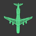 Gray Passenger Airliner with Four Engines Long Wings and Tail Logo Design