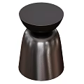 Stylish Black Side Table With Unique Textured Metal Base And Modern Minimalist Design