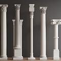 European Column Cylindrical Roman Column 3d model