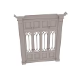Elegant Classic Wardrobe Featuring Arched Glass Doors And Intricate Carved Patterns