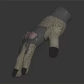 Gray and Black Everyday Use Gloves with Pink Accents Breathable Synthetic Material Design