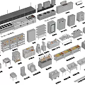 Complete Commercial Kitchen Equipment Collection With Stoves Ovens Worktables And Cabinets