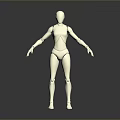 Silver Human Figure Standing On Dark Background With 3D Rendering