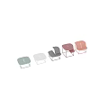 Modern Leisure Chair Featuring Red Frame Side Table And Multi Color Options 3d model
