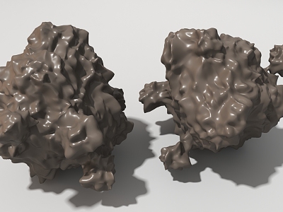 scorched stone landscape stone coral 3d model