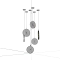 Colorful Round Decorative Chandeliers Featuring Modern Hanging Design And Various Tones