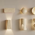 Modern Textured Wall Lamps in Various Shapes with Warm Light and Decorative Design