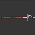 Ornate Sword Weapon With Intricate Patterns And Golden Hilt Design