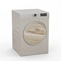 Modern White Front Load Washing Machine With Circular Door And Digital Control Panel 3d model