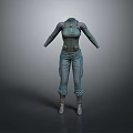 Game and Movie Character 3D Model With Fitted Suit Pocketed Pants and Boots