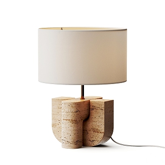 Modern Stone Table Lamp 3d model