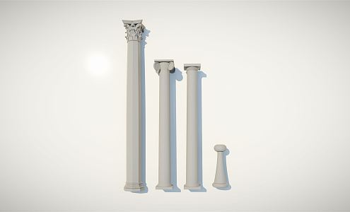 Jane European column landscape column building column 3d model