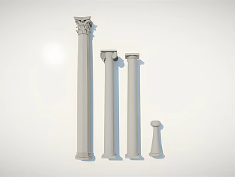 Jane European column landscape column building column 3d model