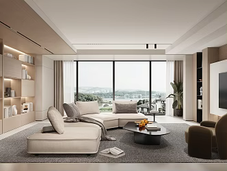 modern living room 3d model