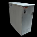 White Metal Utility Box With Graffiti Locks And 205 FR Numbering