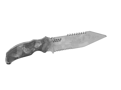 Weapon Tactical Combat Knife With Serrated Blade Camouflage Handle And Anti Slip Grip 3d model