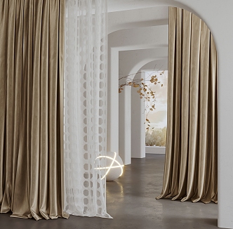 Modern Curtains 3d model