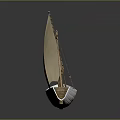 Traditional Sailboat With Canvas Sail White Hull And Wooden Details For Water Transportation
