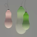 Modern Minimalist Gourd Shaped Pendant Lights in Pink Green and Light Green for Soft Interior Design