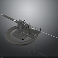 Military Artillery Equipment With Circular Rail Base And Long Barrel Mechanical Structure