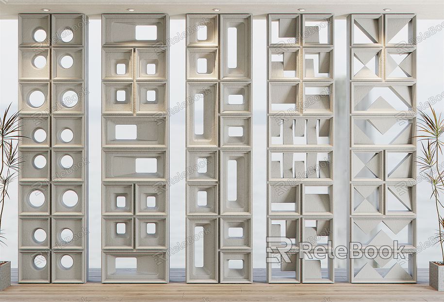 Silly hollow brick cement component model