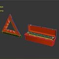 Safety Red Triangular And Rectangular Tool Equipment For Professional Workshops 3d model