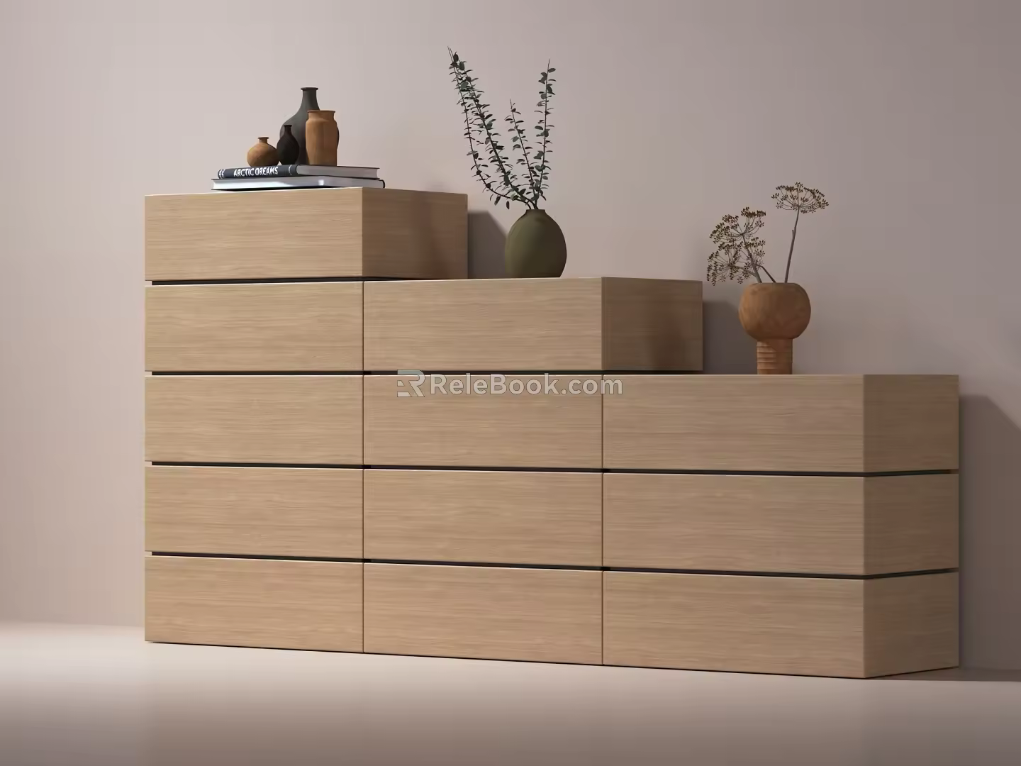 Modern Side Cabinet Locker 3d model