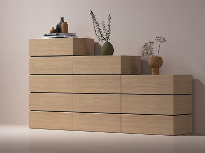 Modern Side Cabinet Locker 3d model