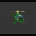 Modern Helicopter Black Hawk Combat Helicopter 3d model