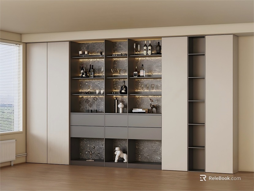 Modern Wine Cabinet texture